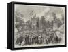 Visit of the Prince and Princess of Wales to Denmark, Arrival at the Castle of Bernstorf-null-Framed Stretched Canvas