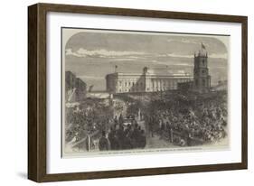 Visit of the Prince and Princess of Wales to Liverpool, the Procession to St George's Hall-null-Framed Giclee Print