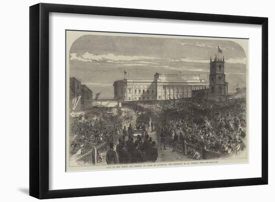 Visit of the Prince and Princess of Wales to Liverpool, the Procession to St George's Hall-null-Framed Giclee Print