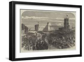 Visit of the Prince and Princess of Wales to Liverpool, the Procession to St George's Hall-null-Framed Giclee Print