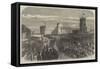 Visit of the Prince and Princess of Wales to Liverpool, the Procession to St George's Hall-null-Framed Stretched Canvas