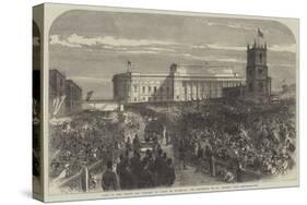 Visit of the Prince and Princess of Wales to Liverpool, the Procession to St George's Hall-null-Stretched Canvas