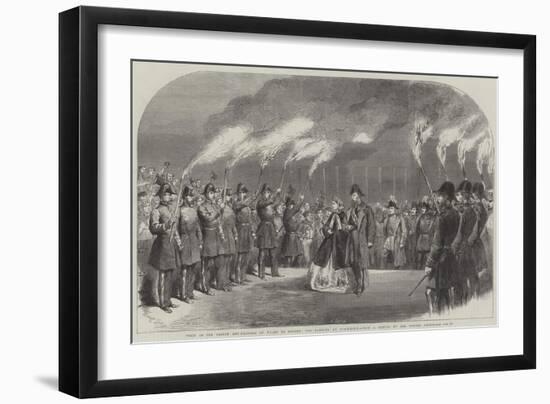 Visit of the Prince and Princess of Wales to Sweden, the Landing at Stockholm-null-Framed Giclee Print