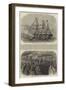 Visit of the Prince and Princess of Wales to the Training-Ship Worcester-Edwin Weedon-Framed Giclee Print