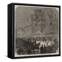 Visit of the Prince of Wales to Chester, Arrival at the Grosvenor Hotel, Eastgate-Street-null-Framed Stretched Canvas