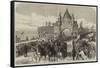 Visit of the Prince of Wales to Chester, Departure from Chester Through the City-Road-null-Framed Stretched Canvas