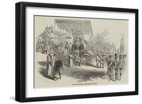 Visit of the Rajah of Travancore to Madras-null-Framed Giclee Print