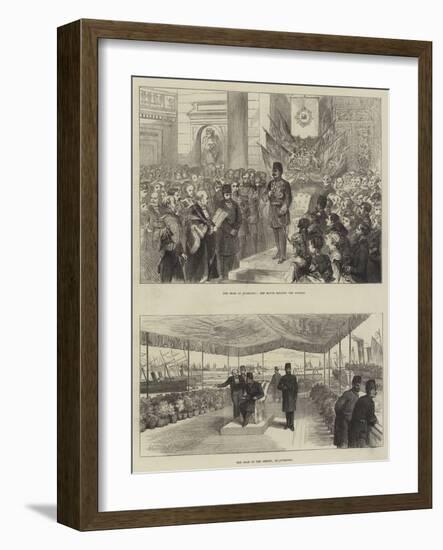 Visit of the Shah of Persia-null-Framed Giclee Print