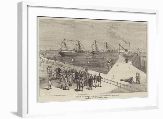 Visit of the Viceroy of India to the Sassoon Dock at Bombay-null-Framed Giclee Print