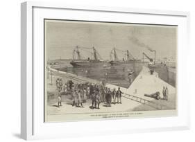 Visit of the Viceroy of India to the Sassoon Dock at Bombay-null-Framed Giclee Print