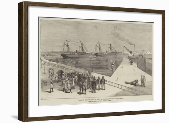 Visit of the Viceroy of India to the Sassoon Dock at Bombay-null-Framed Giclee Print