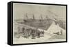 Visit of the Viceroy of India to the Sassoon Dock at Bombay-null-Framed Stretched Canvas