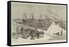 Visit of the Viceroy of India to the Sassoon Dock at Bombay-null-Framed Stretched Canvas