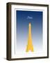 Visit Paris - At Night (minimalist)-The Saturday Evening Post-Framed Giclee Print