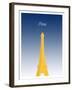 Visit Paris - At Night (minimalist)-The Saturday Evening Post-Framed Giclee Print