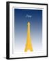 Visit Paris - At Night (minimalist)-The Saturday Evening Post-Framed Giclee Print