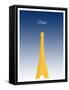 Visit Paris - At Night (minimalist)-The Saturday Evening Post-Framed Stretched Canvas