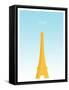 Visit Paris (minimalist)-The Saturday Evening Post-Framed Stretched Canvas