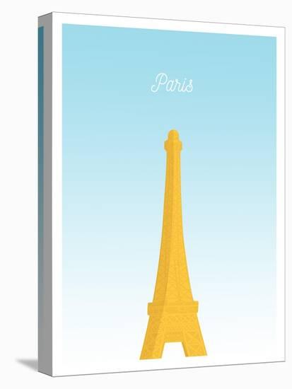 Visit Paris (minimalist)-The Saturday Evening Post-Stretched Canvas