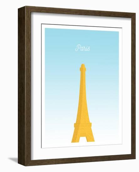 Visit Paris (minimalist)-The Saturday Evening Post-Framed Giclee Print