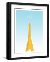 Visit Paris (minimalist)-The Saturday Evening Post-Framed Giclee Print