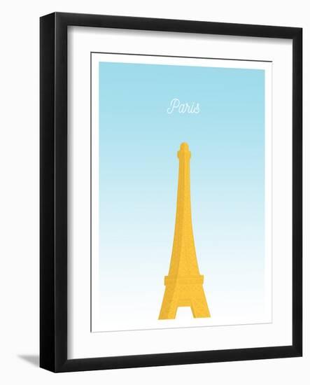 Visit Paris (minimalist)-The Saturday Evening Post-Framed Giclee Print