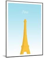 Visit Paris (minimalist)-The Saturday Evening Post-Mounted Giclee Print