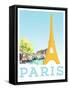 Visit Paris-The Saturday Evening Post-Framed Stretched Canvas