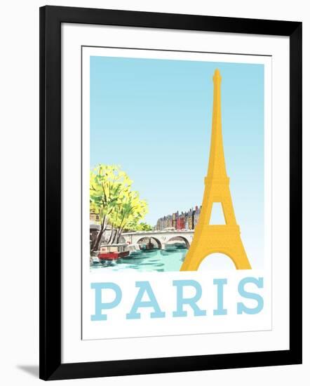 Visit Paris-The Saturday Evening Post-Framed Giclee Print