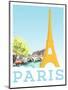 Visit Paris-The Saturday Evening Post-Mounted Premium Giclee Print