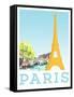 Visit Paris-The Saturday Evening Post-Framed Stretched Canvas