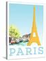 Visit Paris-The Saturday Evening Post-Stretched Canvas