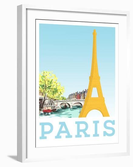 Visit Paris-The Saturday Evening Post-Framed Giclee Print