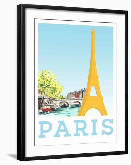 Visit Paris-The Saturday Evening Post-Framed Giclee Print