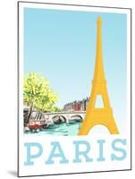 Visit Paris-The Saturday Evening Post-Mounted Giclee Print