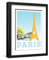 Visit Paris-The Saturday Evening Post-Framed Giclee Print