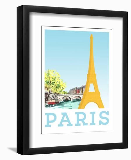 Visit Paris-The Saturday Evening Post-Framed Giclee Print