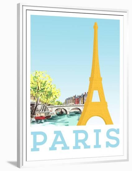 Visit Paris-The Saturday Evening Post-Framed Premium Giclee Print