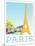 Visit Paris-The Saturday Evening Post-Mounted Premium Giclee Print