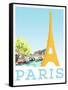 Visit Paris-The Saturday Evening Post-Framed Stretched Canvas