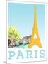 Visit Paris-The Saturday Evening Post-Mounted Giclee Print