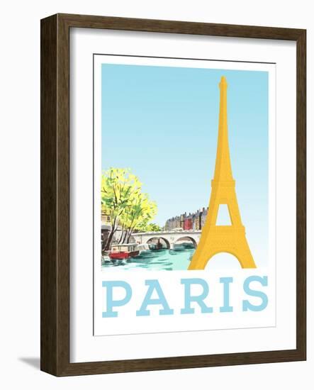 Visit Paris-The Saturday Evening Post-Framed Giclee Print