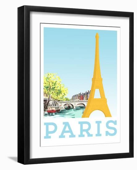 Visit Paris-The Saturday Evening Post-Framed Giclee Print