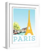 Visit Paris-The Saturday Evening Post-Framed Giclee Print