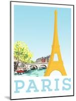 Visit Paris-The Saturday Evening Post-Mounted Giclee Print