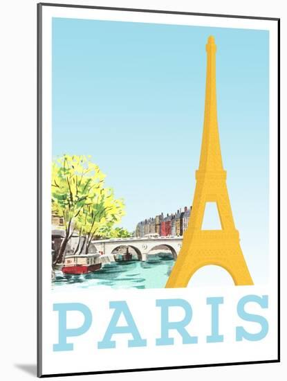 Visit Paris-The Saturday Evening Post-Mounted Giclee Print