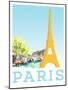 Visit Paris-The Saturday Evening Post-Mounted Giclee Print