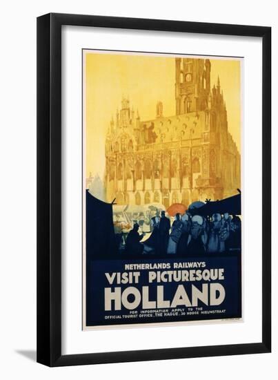 Visit Picturesque Holland Poster-Joseph Rovers-Framed Giclee Print