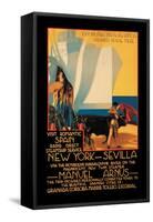 Visit Romantic Spain: Rapid Direct Steamship Service from New York to Sevilla-null-Framed Stretched Canvas