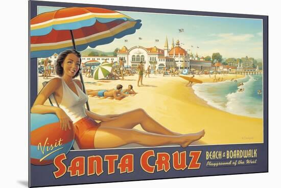 Visit Santa Cruz-Kerne Erickson-Mounted Premium Giclee Print